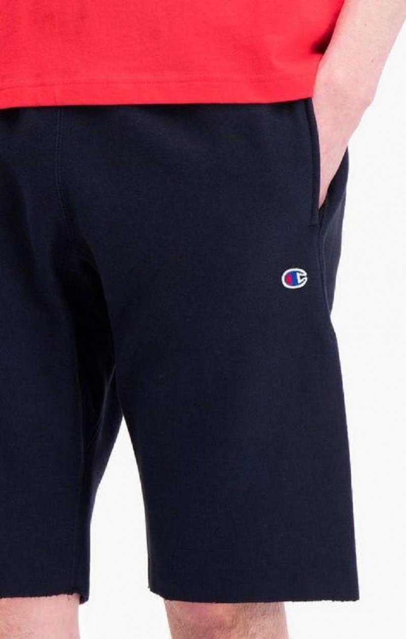 Champion Reverse Weave Long Shorts Férfi Rövidnadrág Sötétkék | 4581-KRWZB