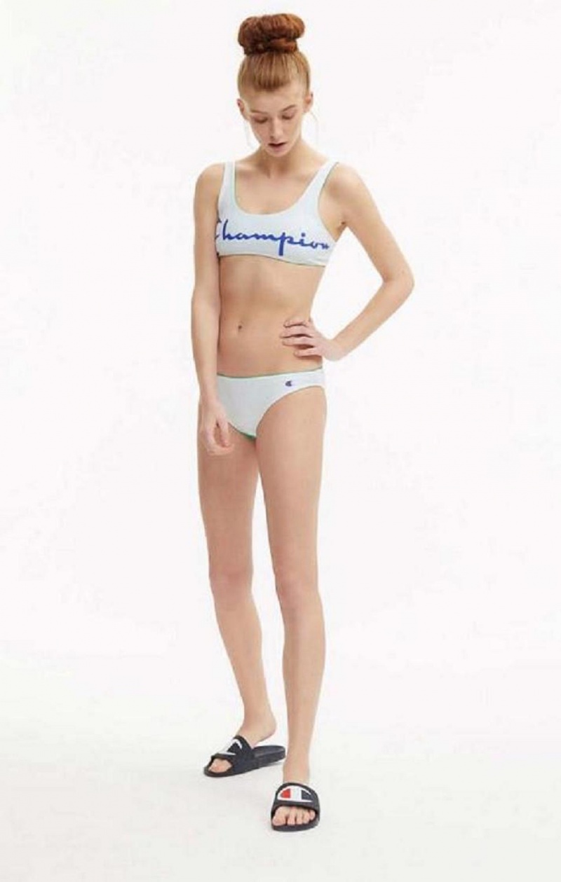 Champion Reversible 'C' Logo Patch Bikini Bottoms Női Fürdőruha Zöld | 4816-ZEDGW