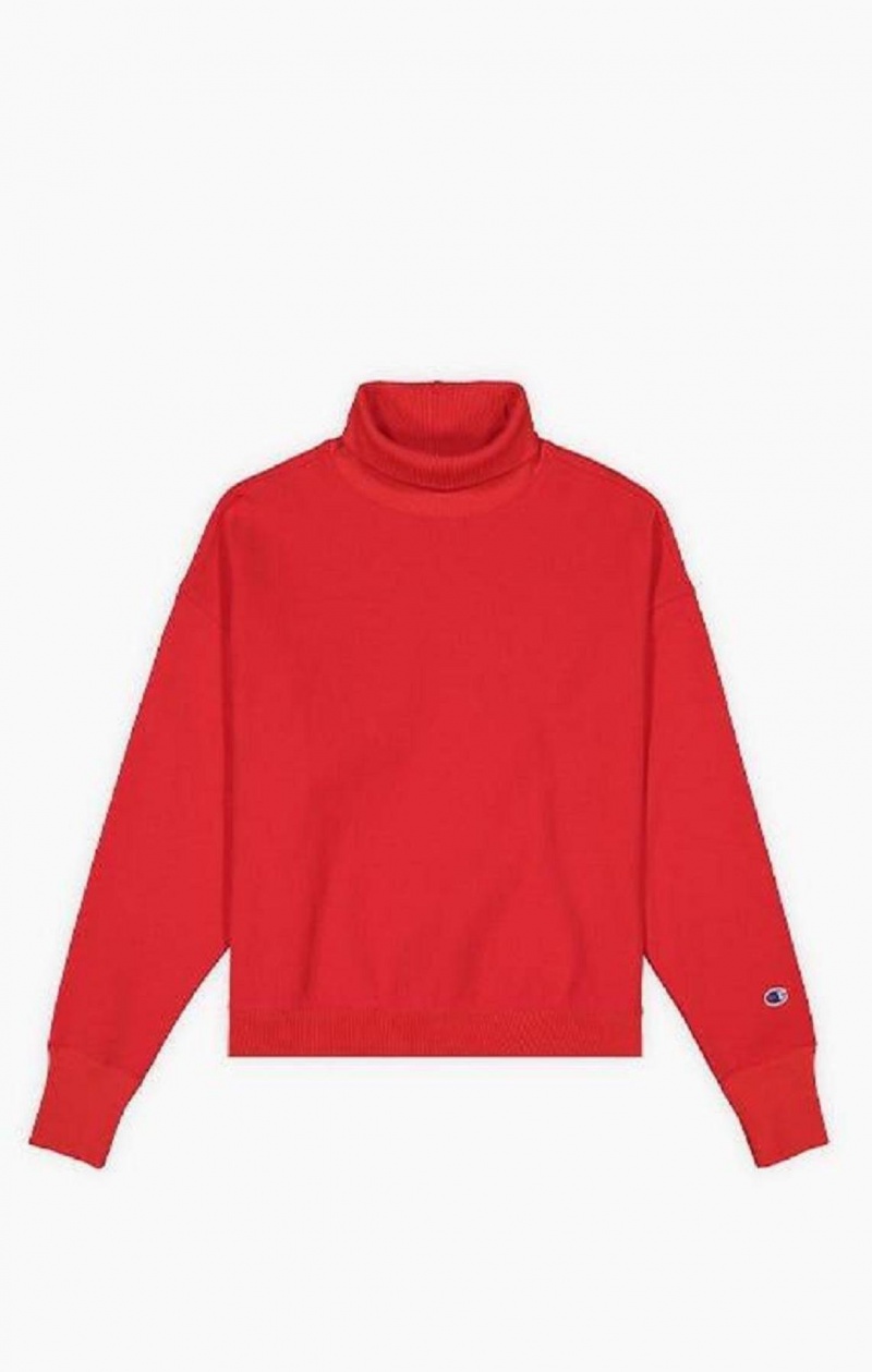 Champion Roll Neck Reverse Weave Sweatshirt Női Pulóverek Fekete | 7023-RZTSL