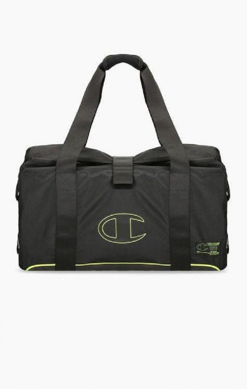 Champion Roll Top Neon Outline C Logo Duffle Bag Férfi Táskák Fekete | 6924-ENKAR