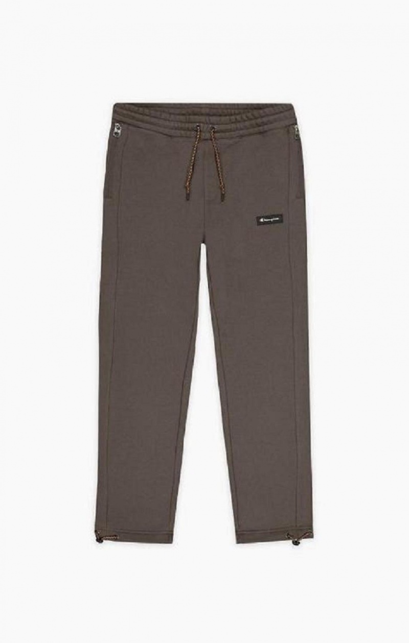 Champion Rubber Label Script Logo Fleece Pants Férfi Jogger Nadrág Zöld | 5609-MWEBN