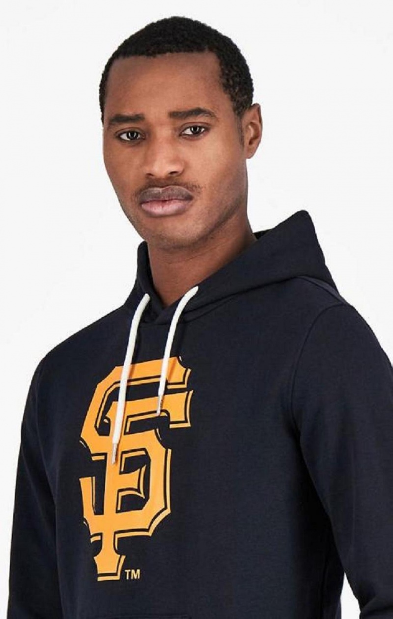 Champion San Francisco MLB Hoodie Férfi Kapucnis Pulóver Fekete | 1059-GKCVX