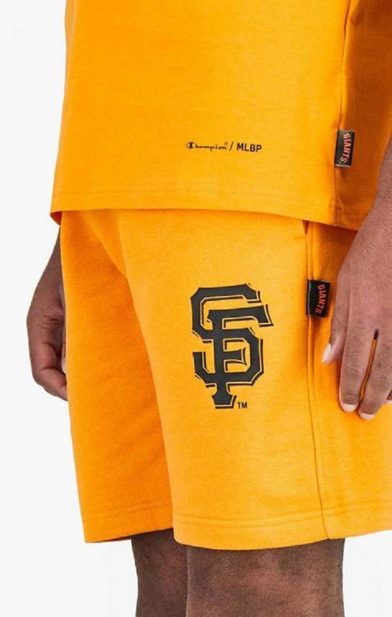 Champion San Francisco MLB Shorts Férfi Rövidnadrág Narancssárga | 2304-QJUYT