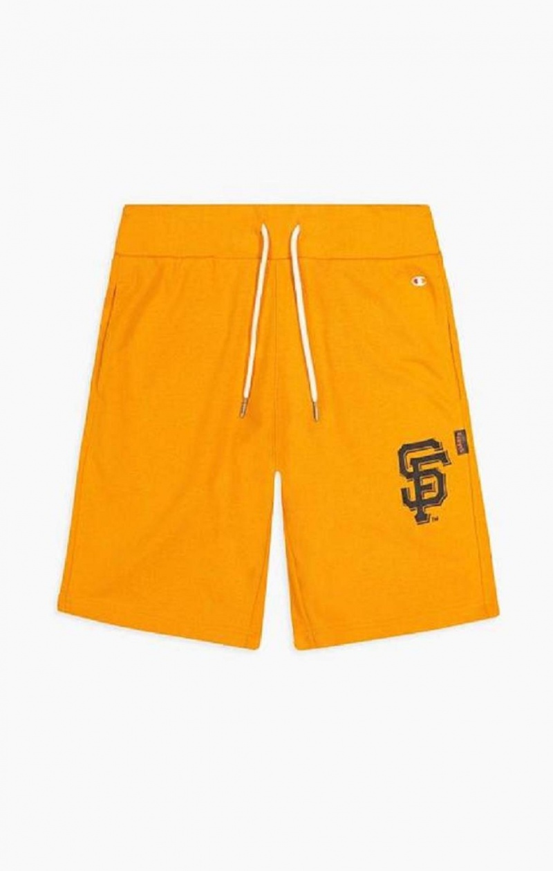 Champion San Francisco MLB Shorts Férfi Rövidnadrág Narancssárga | 2304-QJUYT