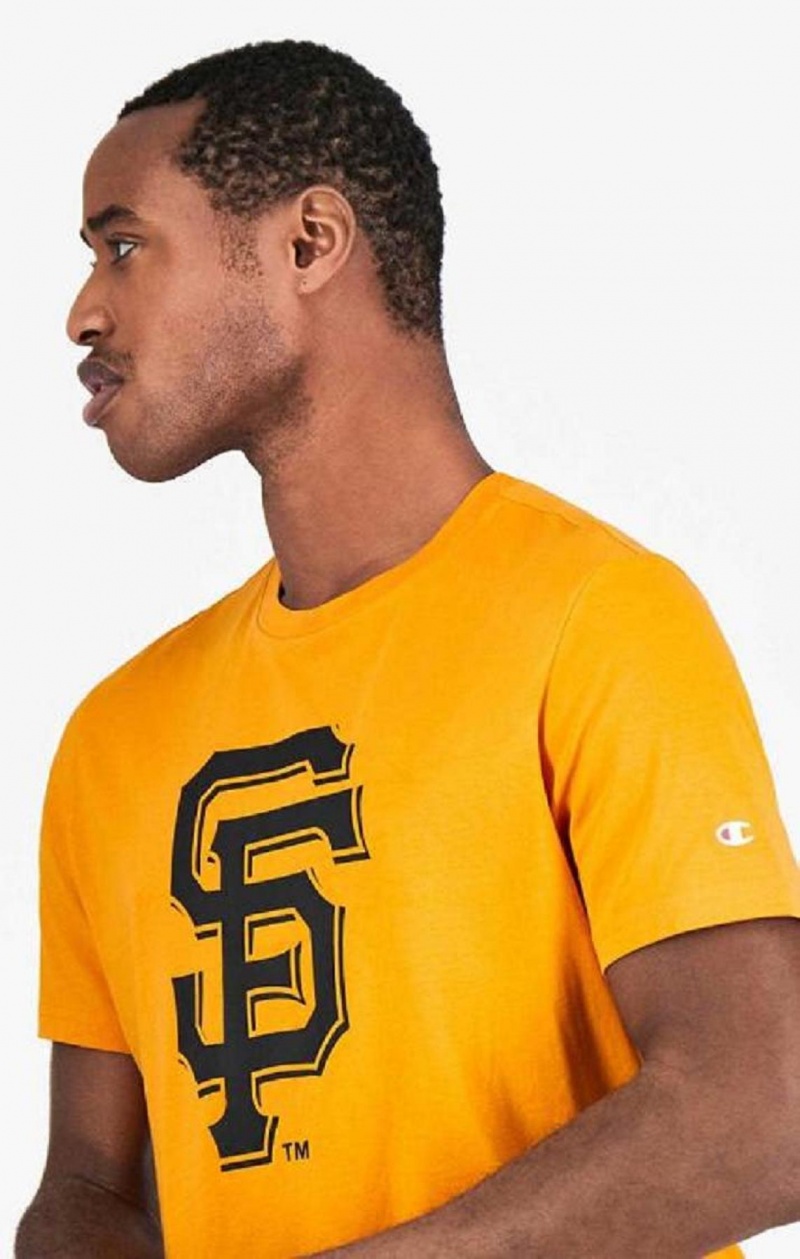 Champion San Francisco MLB T-Shirt Férfi Póló Narancssárga | 2857-AKODE