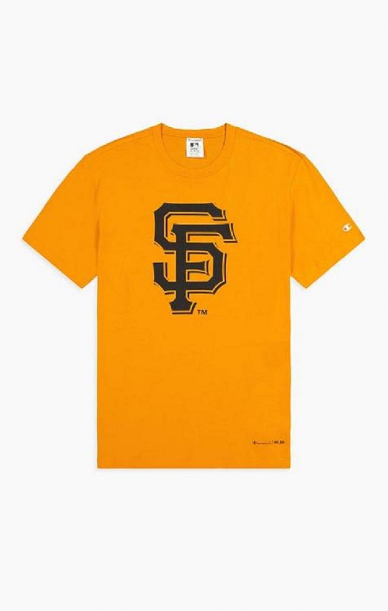 Champion San Francisco MLB T-Shirt Férfi Póló Narancssárga | 2857-AKODE