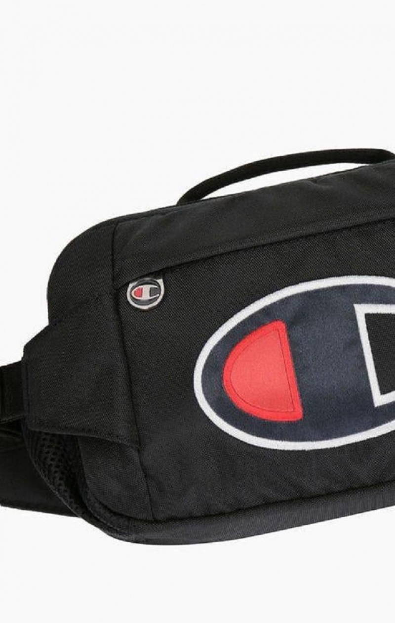 Champion Satin C Logo Patch Utility Belt Bag Férfi Táskák Fekete | 8435-WFPRJ