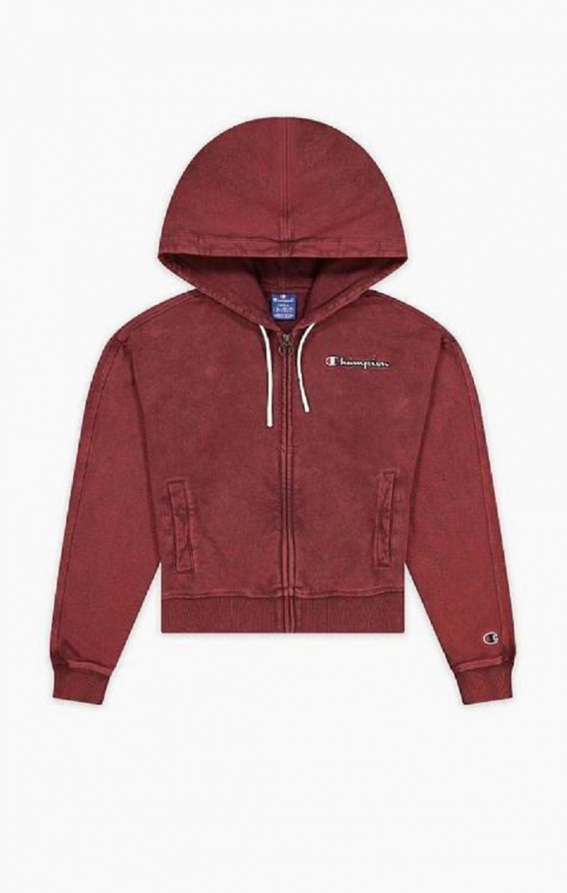 Champion Satin Stitch Script Logo Hoodie Női Kapucnis Pulóver Sötétlila | 7912-YSPZX