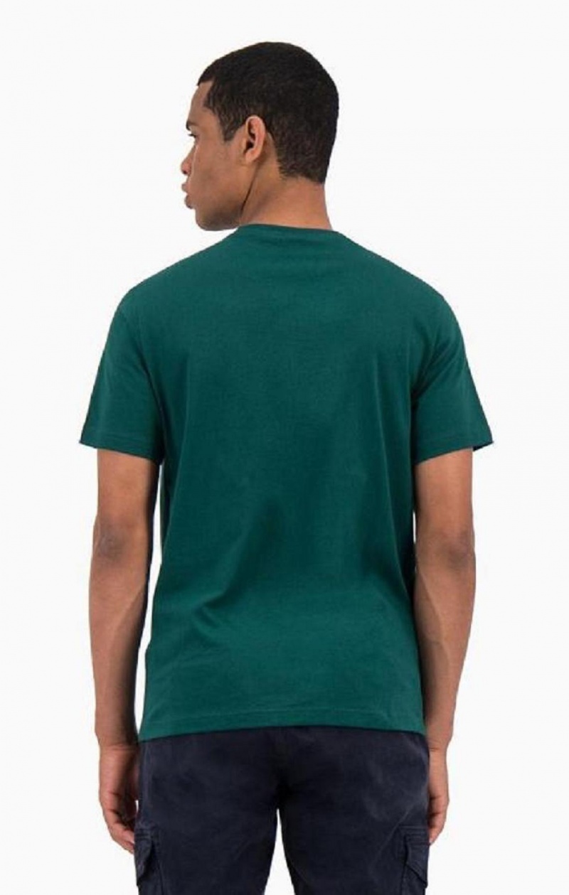 Champion Satin Stitch Small Script Logo T-Shirt Férfi Póló Világos Zöld | 8321-UNQSB