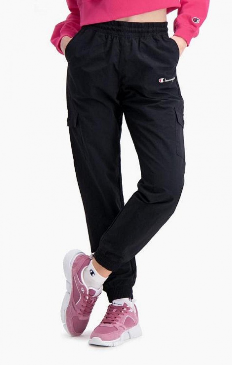 Champion Script Logo Cargo Trousers Női Jogger Nadrág Fekete | 0753-LYUDH