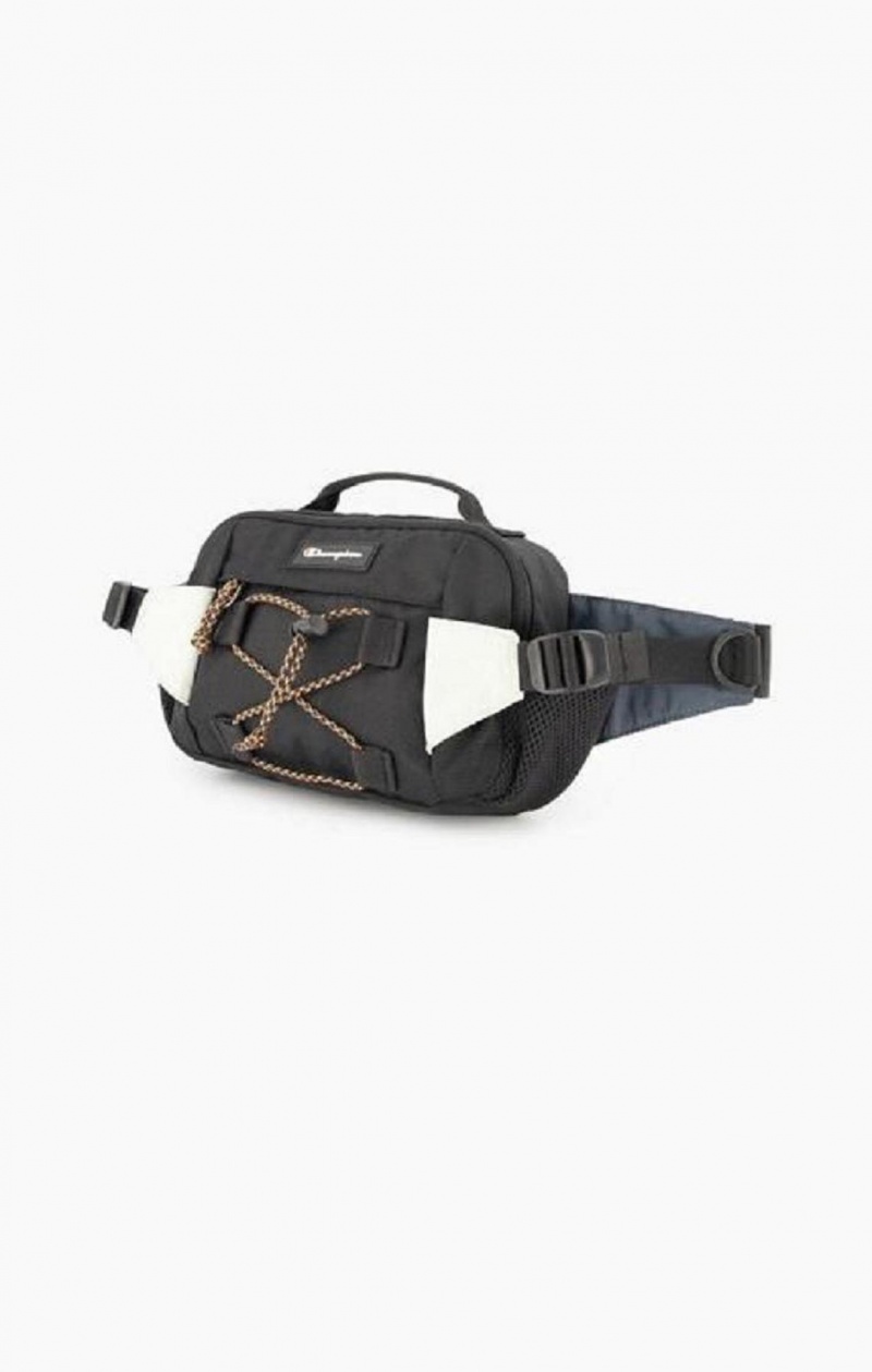 Champion Script Logo Coated Explorer Belt Bag Férfi Táskák Fekete | 9350-RQBZP