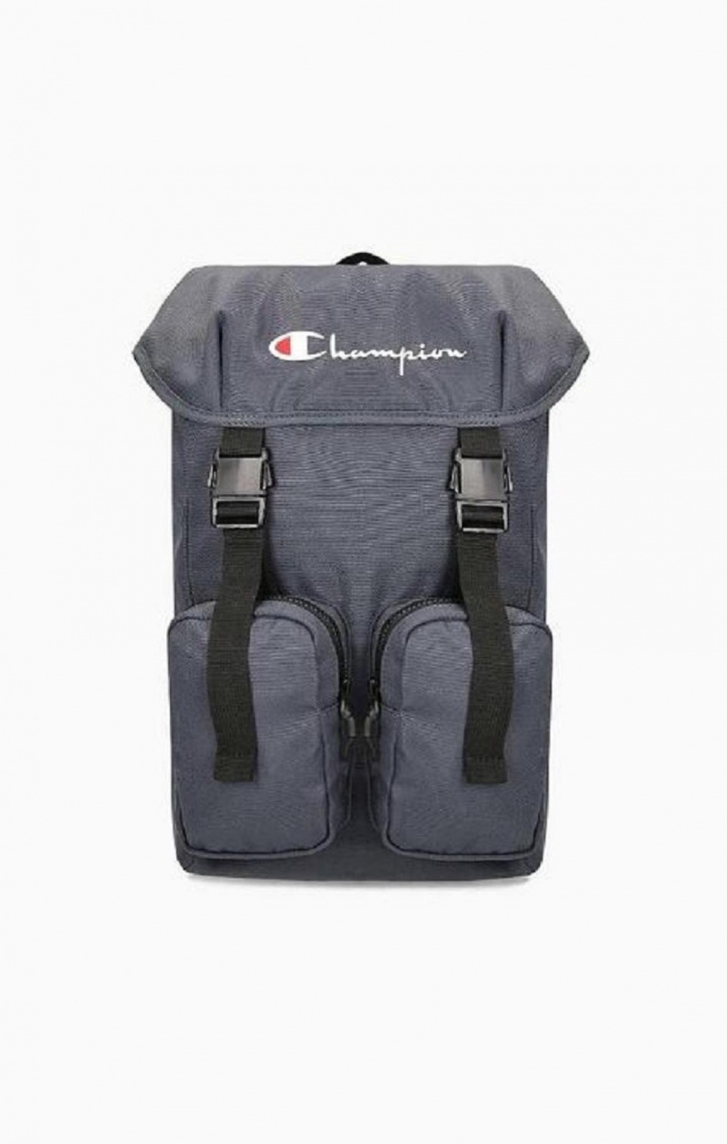 Champion Script Logo Csatos Front Backpack Férfi Táskák Sötéttürkiz | 1094-LETPU