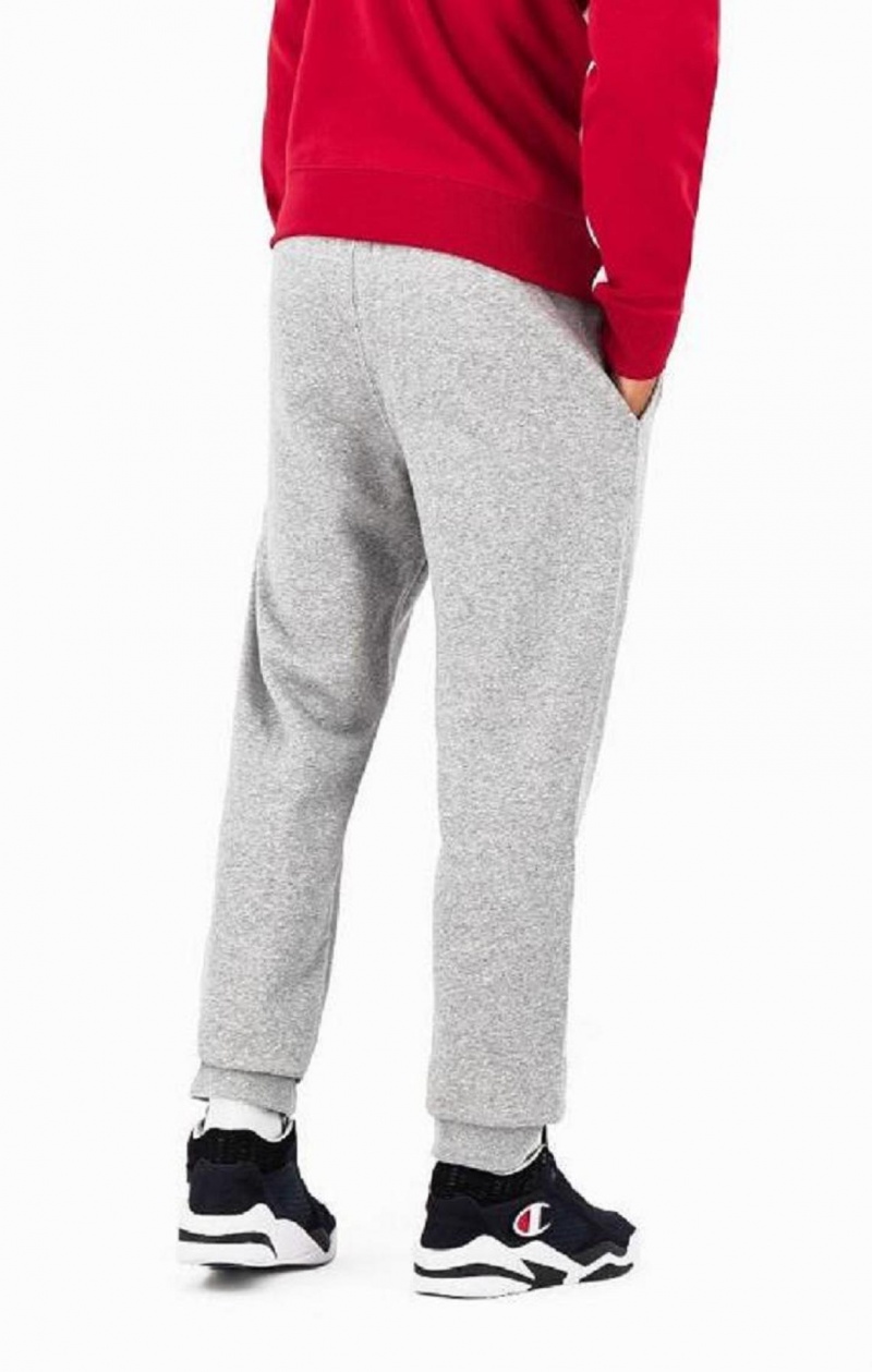 Champion Script Logo Fleece Joggers Férfi Jogger Nadrág Sötétszürke | 6543-IXTEP