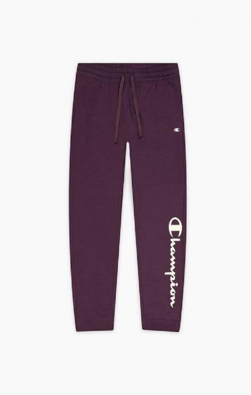 Champion Script Logo Fleece Joggers Női Jogger Nadrág Sötétlila | 2094-OATCI