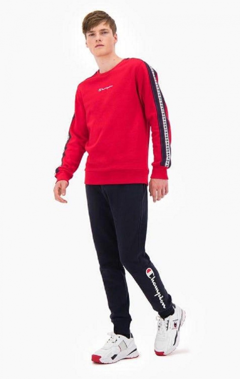 Champion Script Logo Pamut Terry Joggers Férfi Jogger Nadrág Világos Szürke | 9261-HGSIA