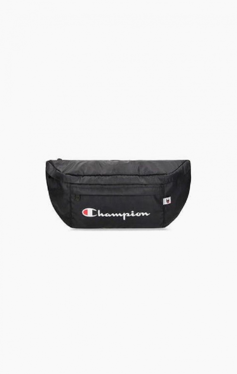 Champion Script Logo Zip Belt Bag Női Táskák Fekete | 3956-BFKUS