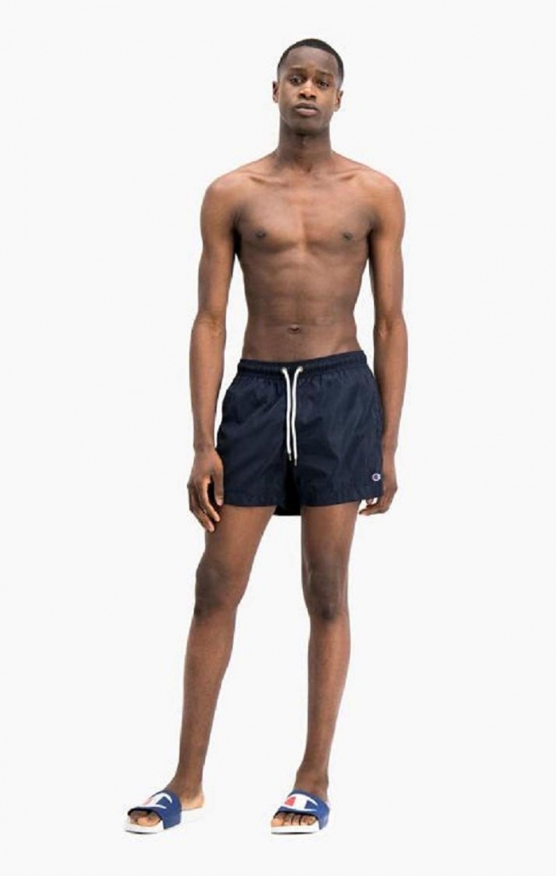 Champion Small C Logo Swim Shorts Férfi Fürdőruha Sötétkék | 1587-VPIBS