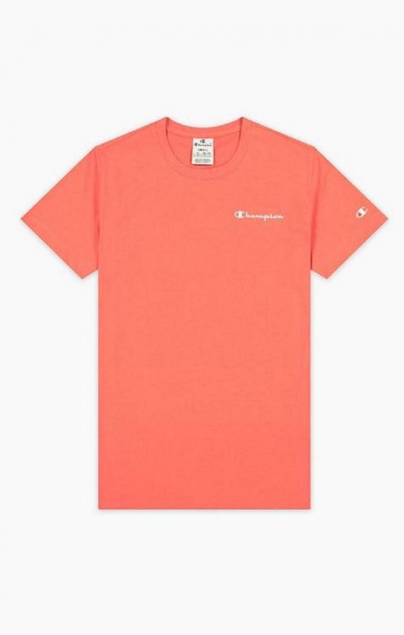 Champion Small Script Logo T-Shirt Női Póló Korall | 8942-MELSF