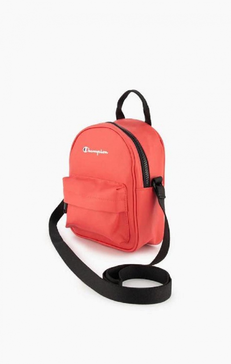 Champion Small Script Logo Woven Crossbody Backpack Női Táskák Piros | 9507-MLNOG