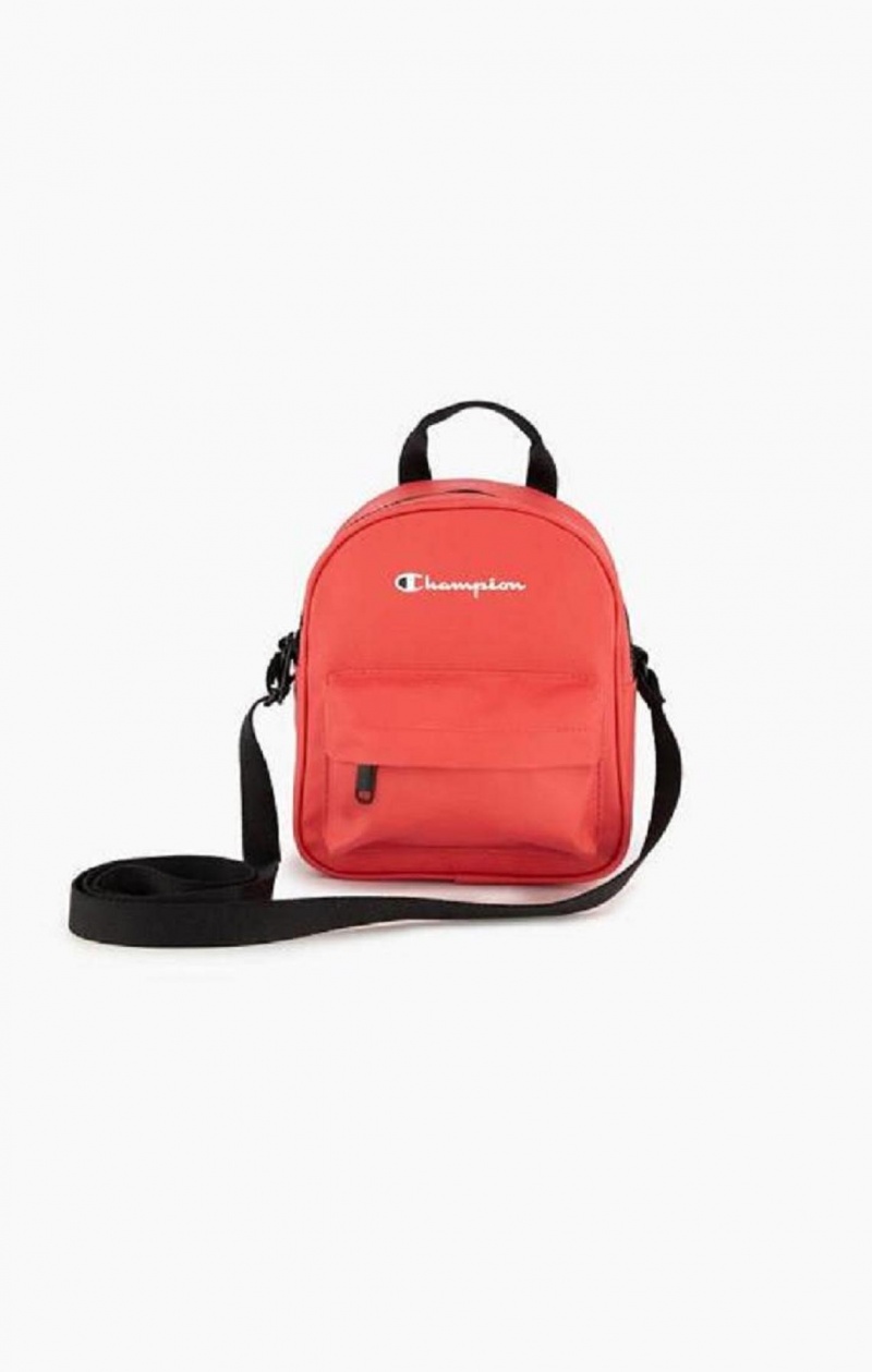 Champion Small Script Logo Woven Crossbody Backpack Női Táskák Piros | 9507-MLNOG