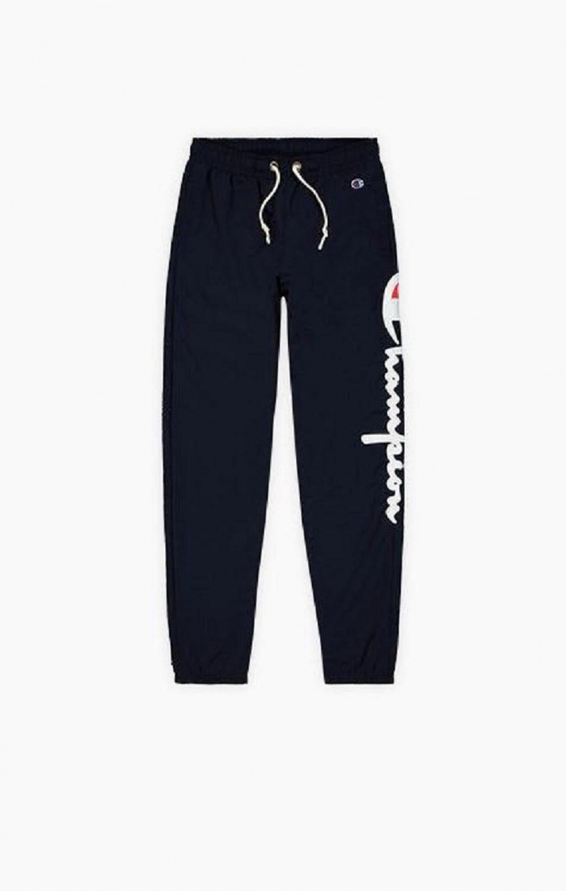 Champion Statement Script Logo Leg Pálya Pants Női Jogger Nadrág Sötétkék | 0249-UOPDS