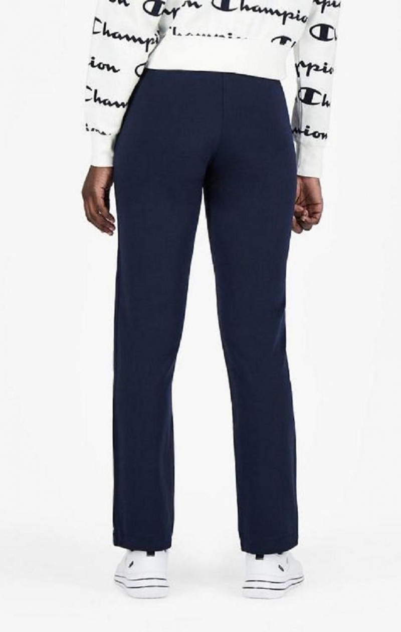 Champion Stretch Pamut Terry Joggers Női Jogger Nadrág Sötétkék | 7456-ZHRSC