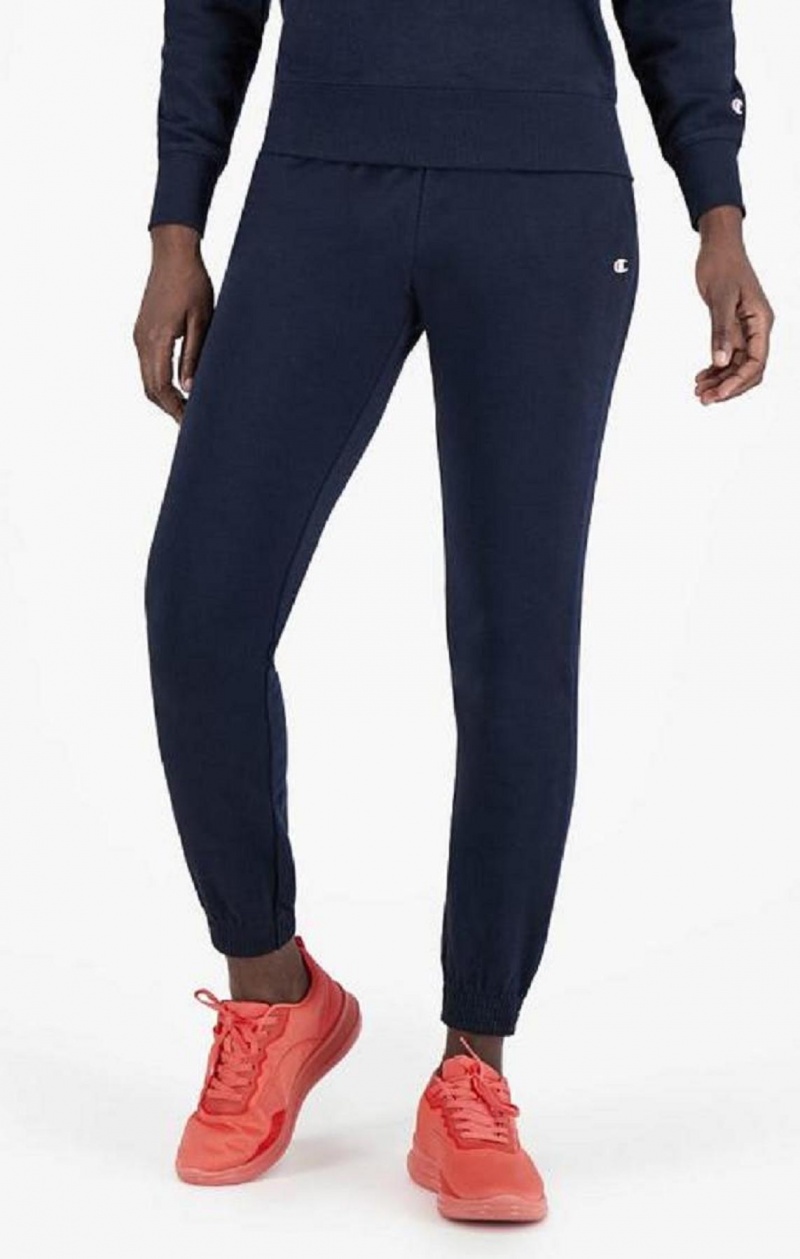 Champion Stretch Pamut Terry Joggers Női Jogger Nadrág Sötétkék | 3501-OILNA