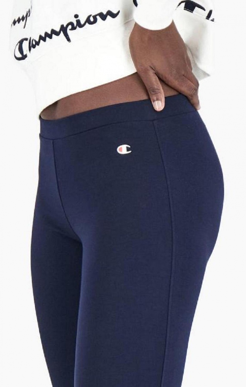 Champion Stretch Pamut Terry Leggings Női Jogger Nadrág Sötétkék | 8391-QEOIS