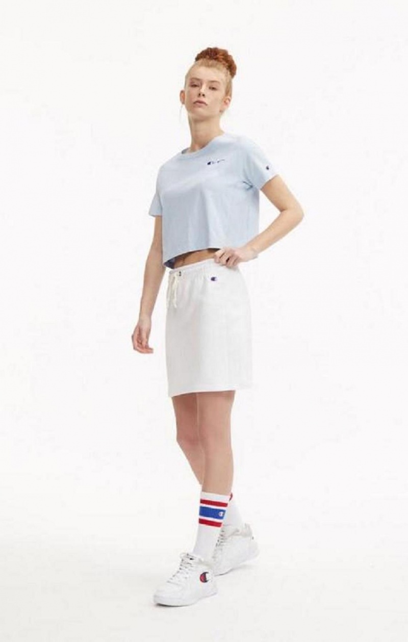 Champion Stretch Reverse Weave Sweat Skirt Női Szoknya Fehér | 3248-AZWNH