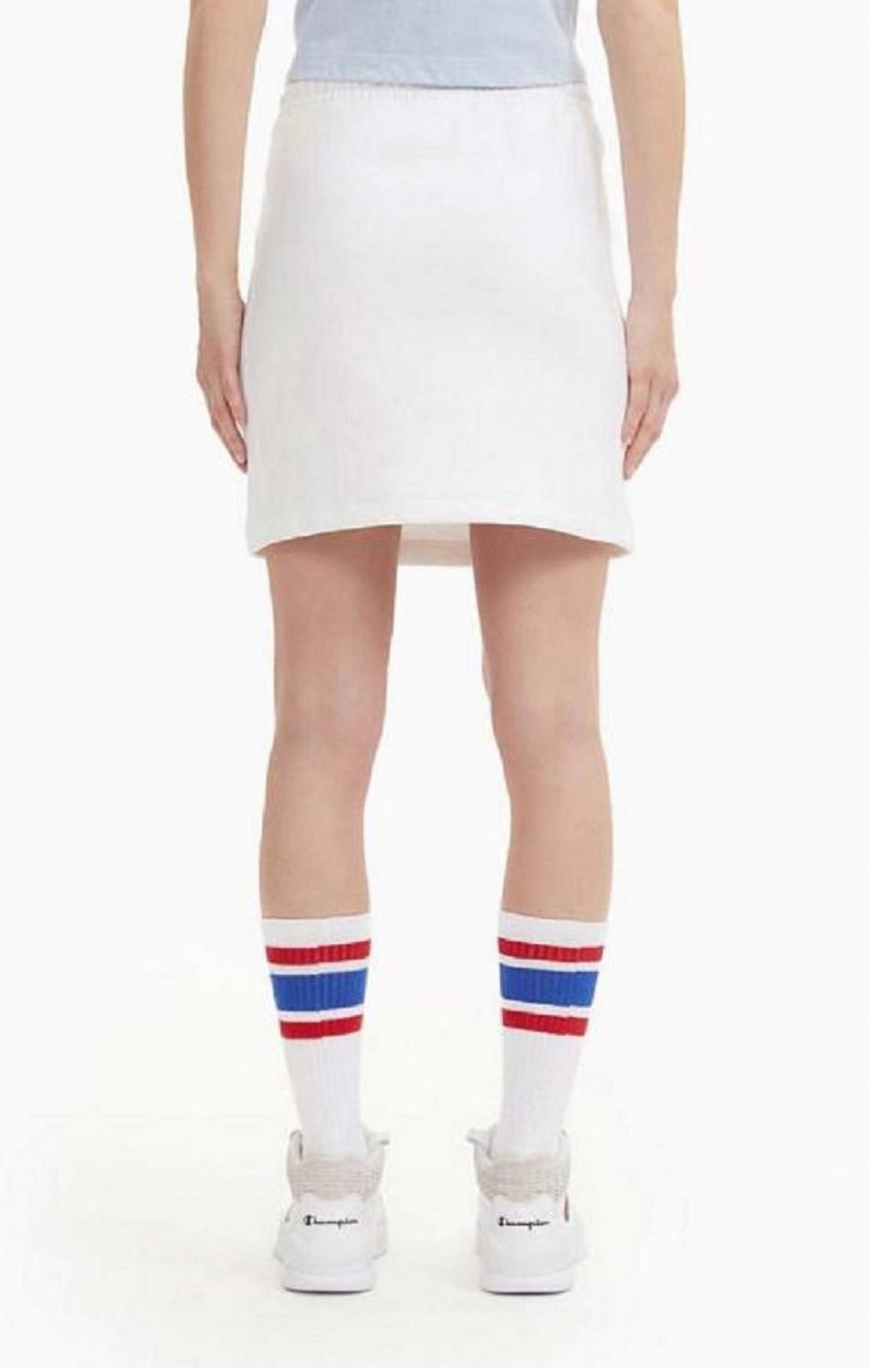 Champion Stretch Reverse Weave Sweat Skirt Női Szoknya Fehér | 3248-AZWNH