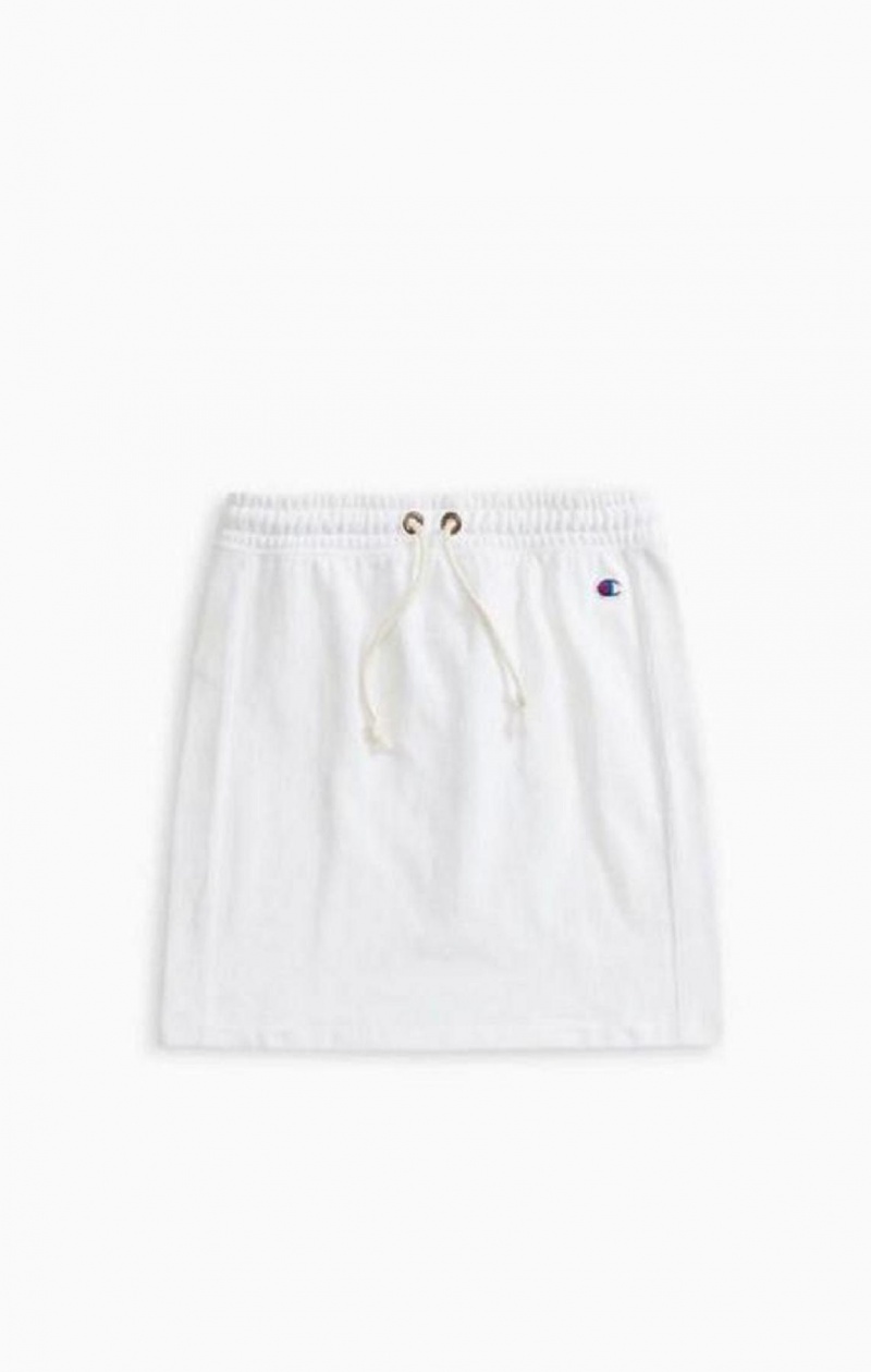 Champion Stretch Reverse Weave Sweat Skirt Női Szoknya Fehér | 3248-AZWNH