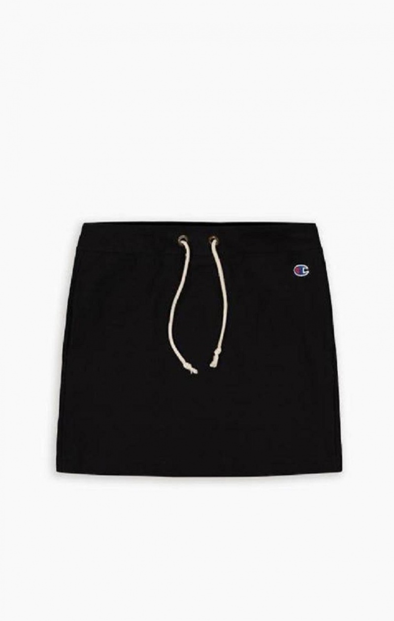 Champion Stretch Reverse Weave Sweat Skirt Női Szoknya Fekete | 3025-ZLDMC