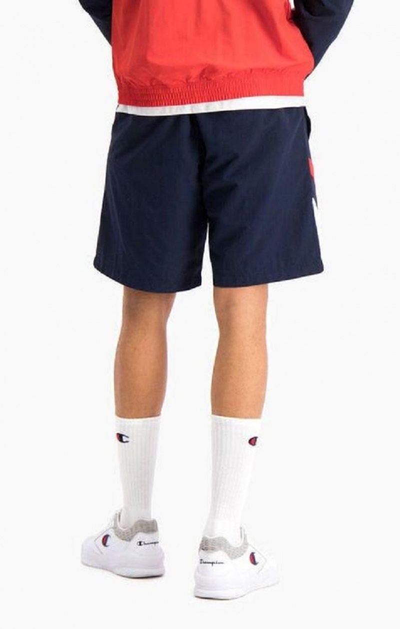 Champion Stripe Detail Pálya Shorts Férfi Rövidnadrág Sötéttürkiz | 8149-ORZGL