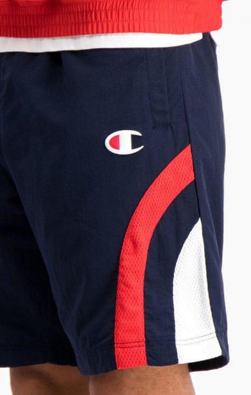 Champion Stripe Detail Pálya Shorts Férfi Rövidnadrág Sötéttürkiz | 8149-ORZGL