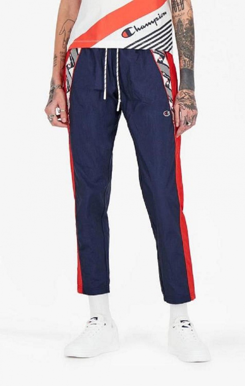 Champion Stripe Logo Tape Insert Cigarette Pants Női Jogger Nadrág Sötéttürkiz | 1203-MIPLJ