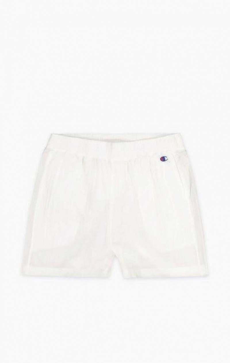 Champion Tape Detail Pálya Shorts Női Rövidnadrág Fehér | 0615-IRVZJ