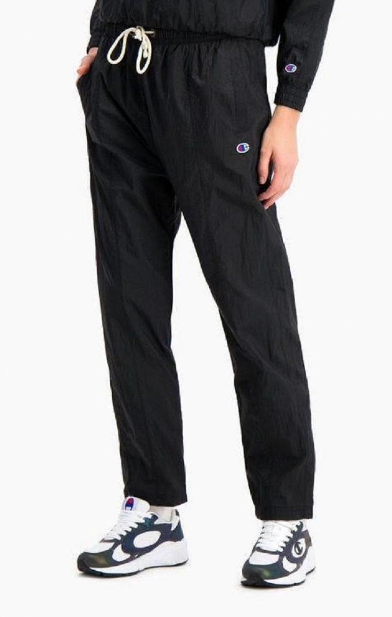 Champion Tape Detail Slim Fit Pálya Pants Női Jogger Nadrág Fekete | 3826-WXJUV