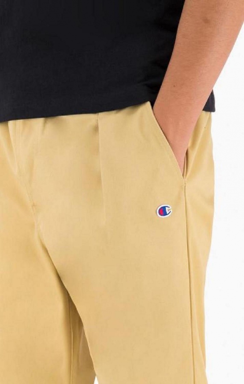 Champion Tapered Woven Trousers Férfi Jogger Nadrág Világos Barna | 6423-MRTVQ