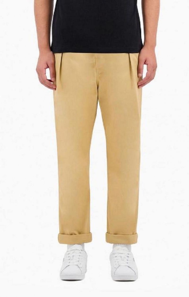 Champion Tapered Woven Trousers Férfi Jogger Nadrág Világos Barna | 6423-MRTVQ