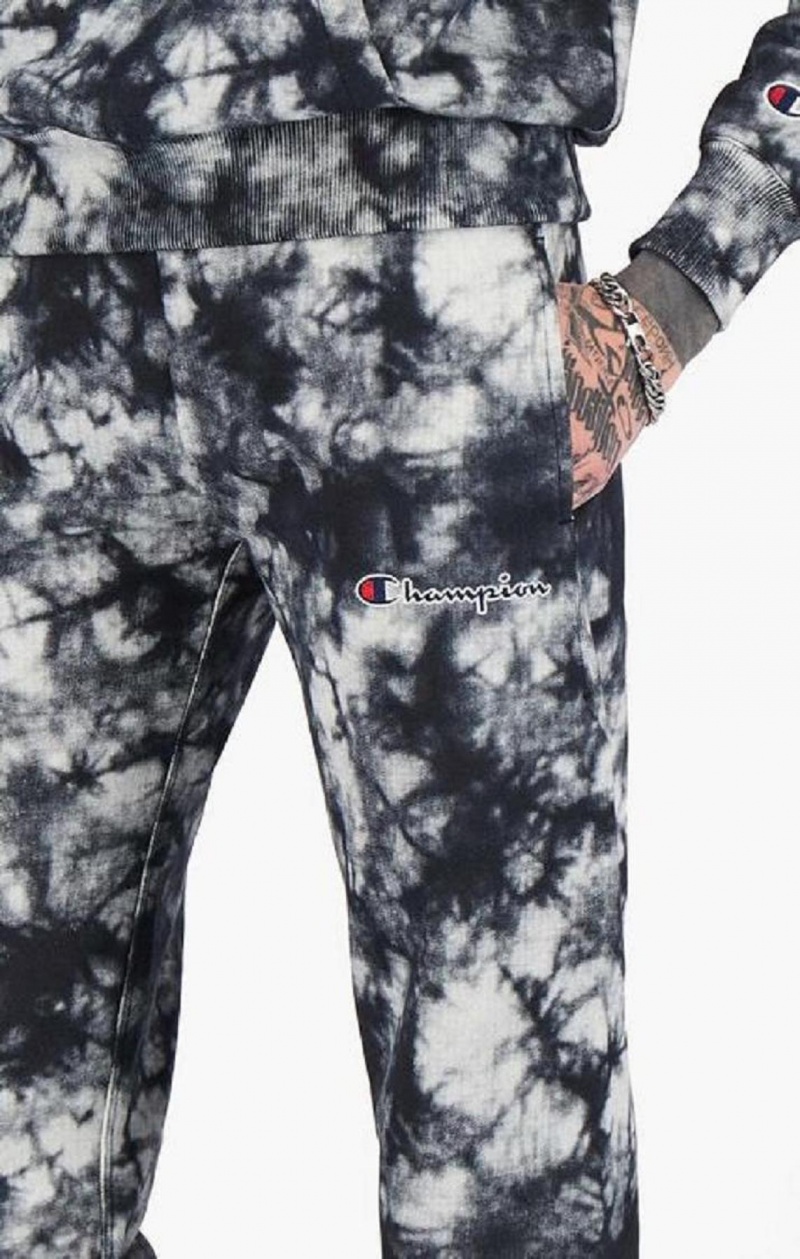 Champion Tie Dye Digitális Print Joggers Női Jogger Nadrág Fekete Fehér | 9402-GJEHC