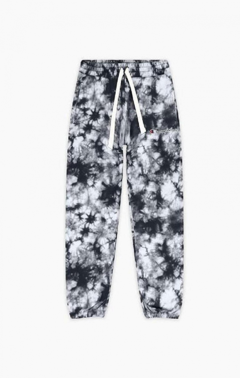 Champion Tie Dye Digitális Print Joggers Női Jogger Nadrág Fekete Fehér | 9402-GJEHC