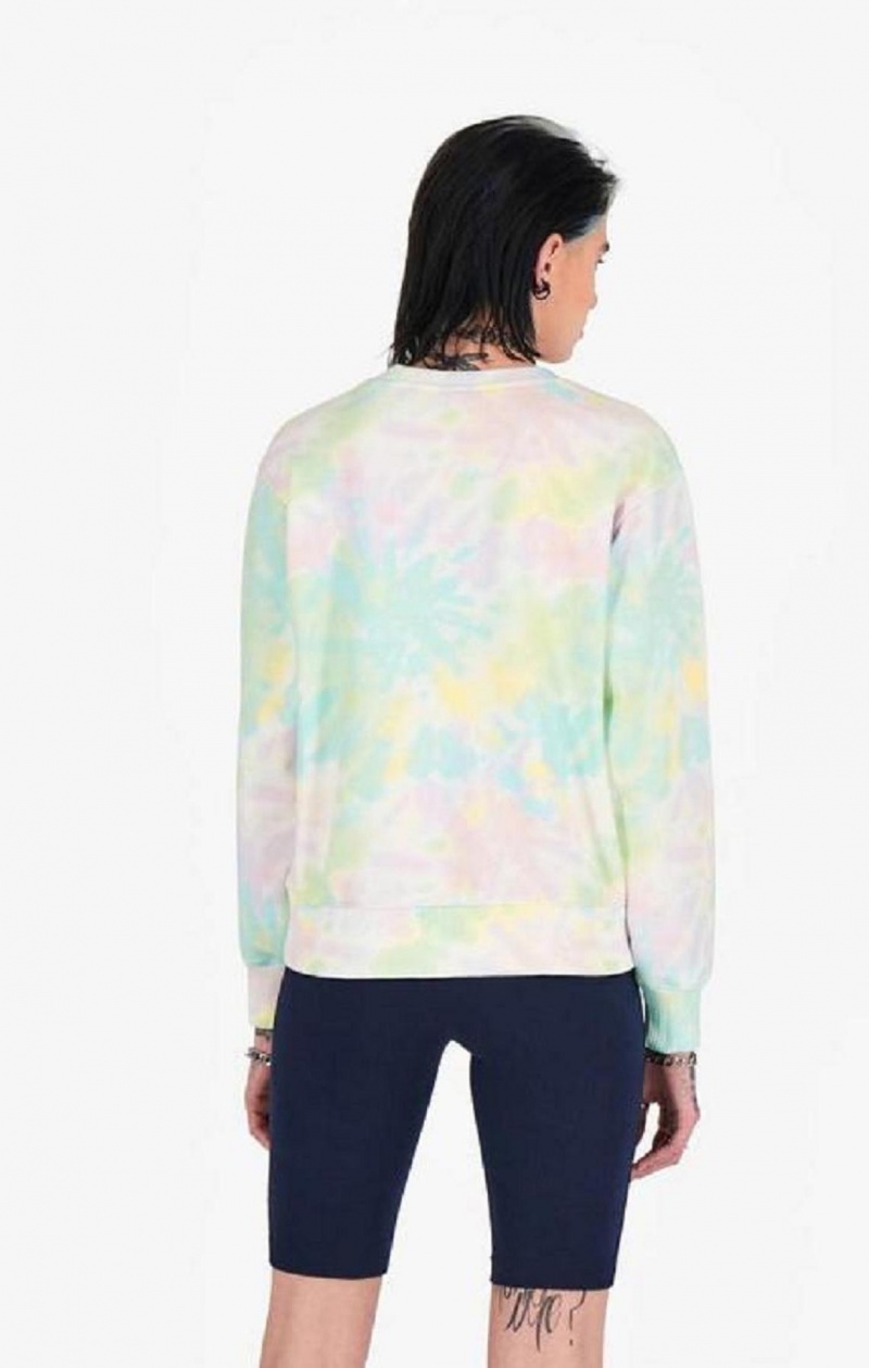 Champion Tie Dye Digitális Print Sweatshirt Női Pulóverek Korall | 0328-QKUPN