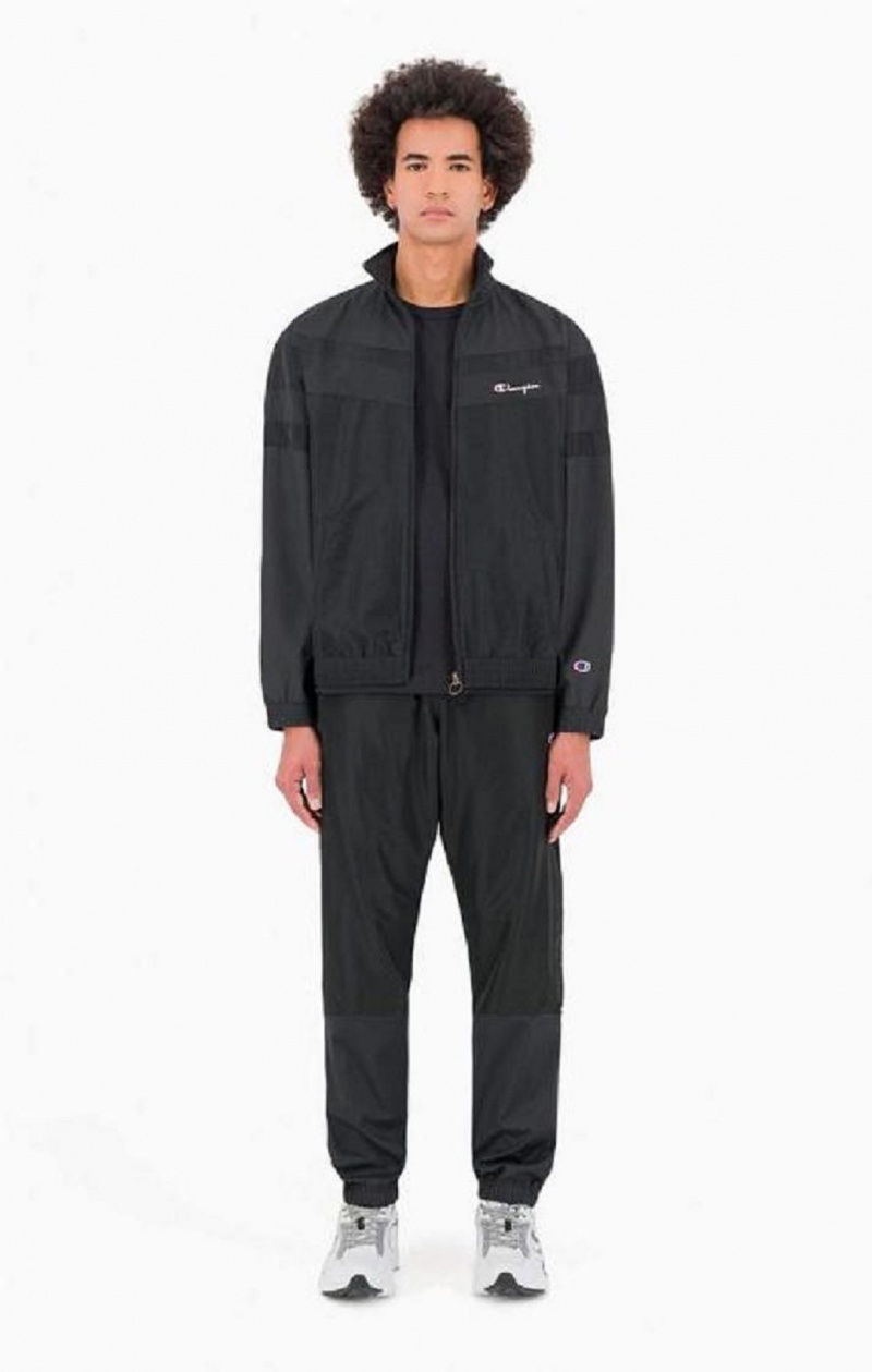 Champion Tonal Panel Tracksuit Trousers Férfi Melegítő Fekete | 6349-AVWBM