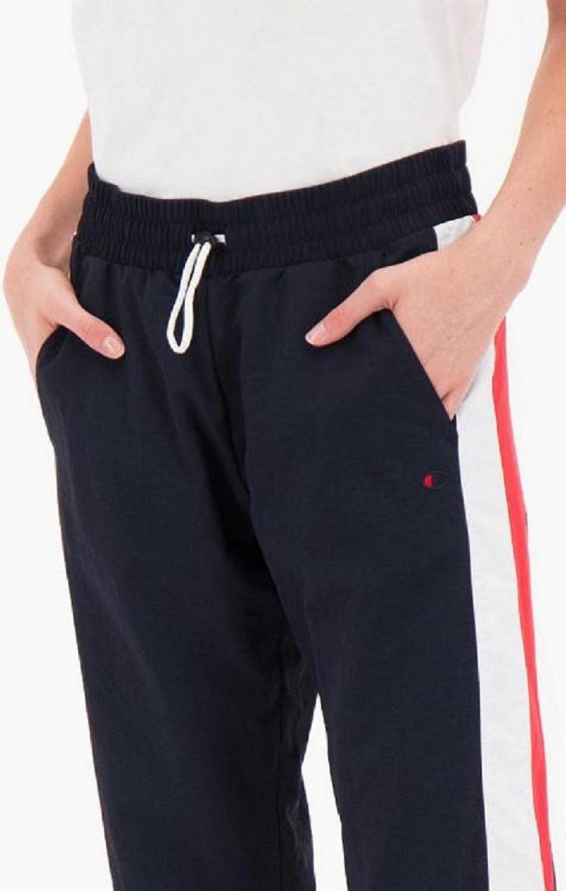 Champion Two Tone Stripe Seam Pálya Pants Női Jogger Nadrág Sötéttürkiz | 3205-ROJWI