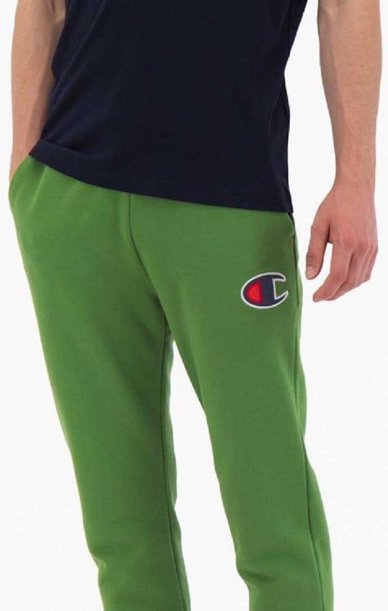 Champion Velúr C Pamut Terry Cuffed Joggers Férfi Jogger Nadrág Zöld | 3461-GDIJL