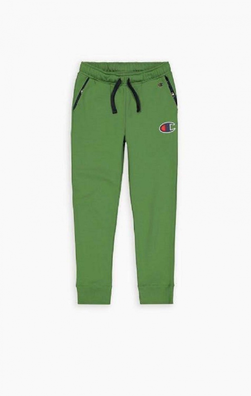 Champion Velúr C Pamut Terry Cuffed Joggers Férfi Jogger Nadrág Zöld | 3461-GDIJL