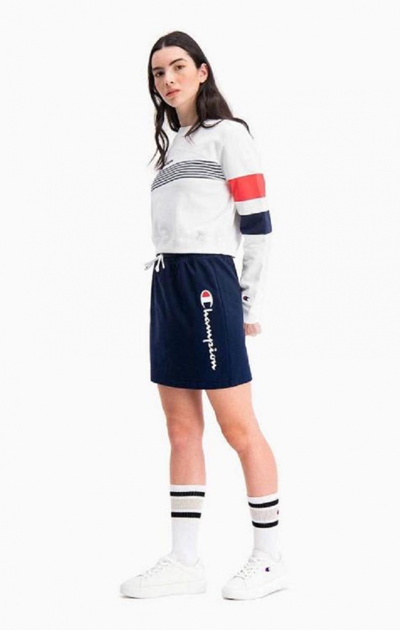 Champion Vertical Script Logo Sweat Skirt Női Szoknya Sötéttürkiz | 5429-SMLFI