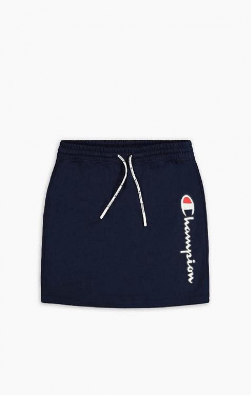 Champion Vertical Script Logo Sweat Skirt Női Szoknya Sötéttürkiz | 5429-SMLFI