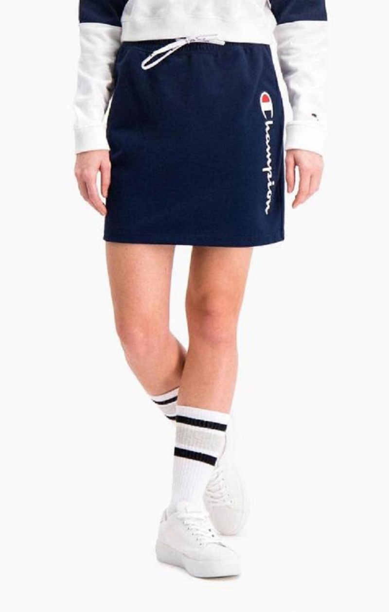 Champion Vertical Script Logo Sweat Skirt Női Szoknya Sötéttürkiz | 5429-SMLFI