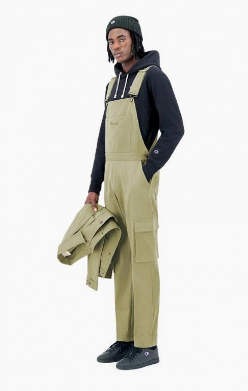 Champion Woven Utility Dungarees Pants Férfi Jogger Nadrág Bézs | 3287-GXQFB